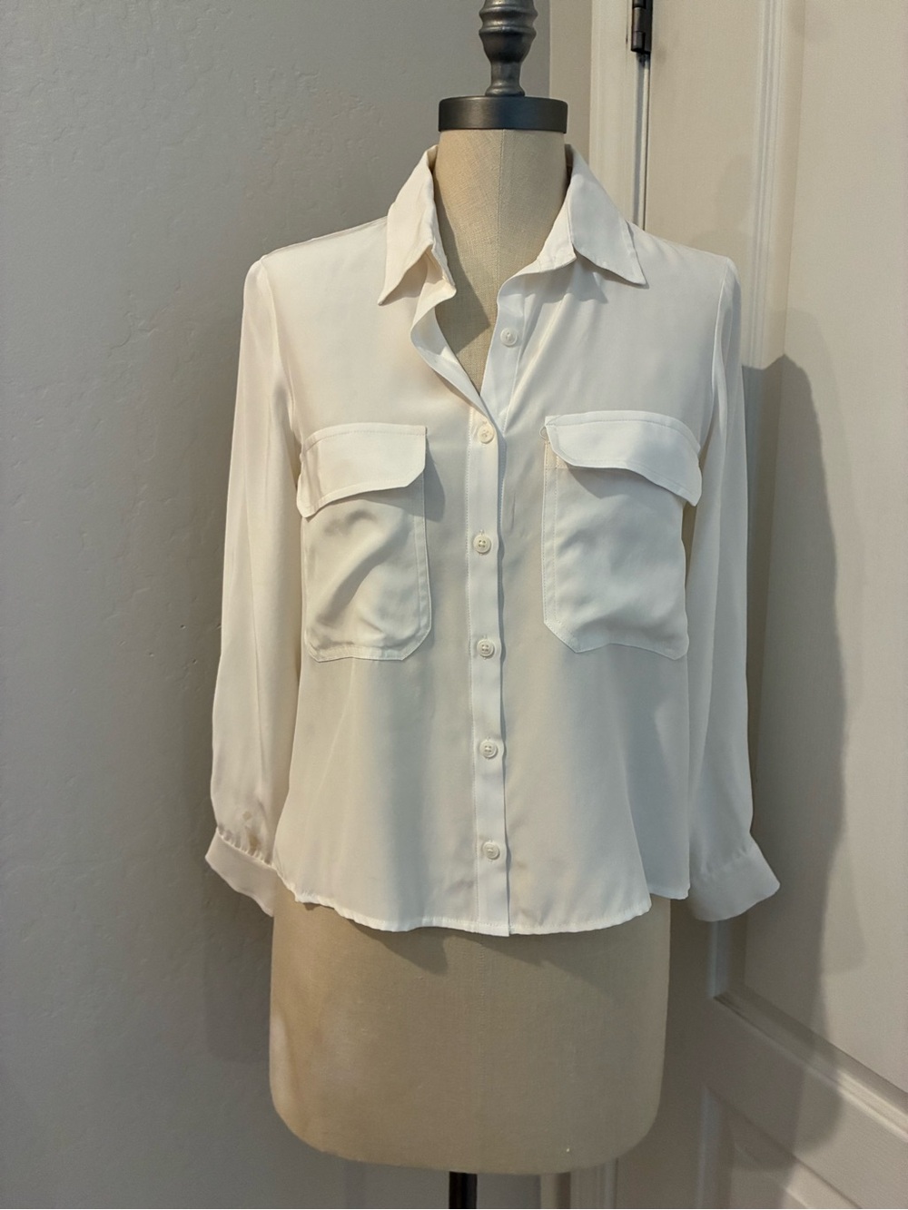 Emerson Fry White Button Down Blouse Top XS